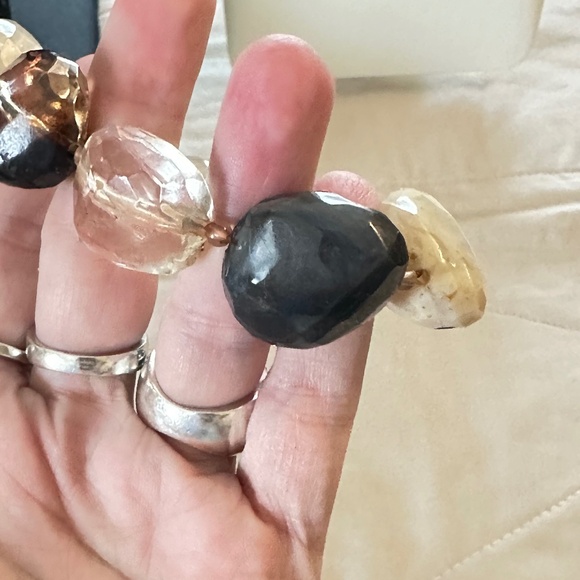 8 GemStones, Chunky stretchy bracelet. 4 different stones, 2 of each kind - Picture 12 of 14